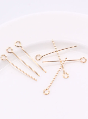 9针t针球针保色14k珍珠贝珠包金diy项链手链饰品配件迪美手作串珠
