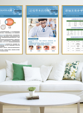 验光流程图眼科诊所配镜海报