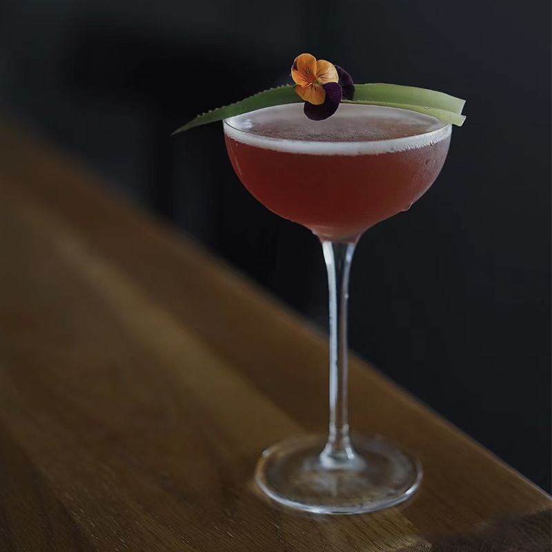 酒吧日式阔口鸡尾酒杯高脚无铅水晶杯玛格丽特香槟塔杯冷饮品杯子 - 图3