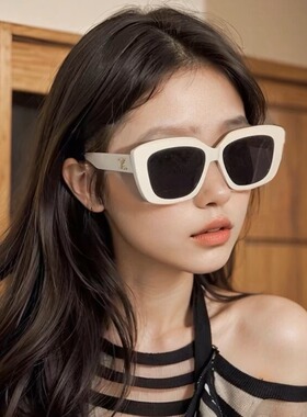大框墨镜女2025新款男潮大脸防晒防紫外线黑色太阳眼镜韩版复古
