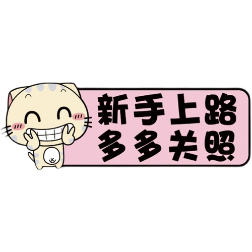 Новичок на дороге магнитная автомобильная наклейка Женская водителя для водителя отражающая наклейка творческий текст Unified Стажировка Стандарт украшения