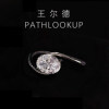 S925 sterling silver one carat twisted arm pigeon egg oval