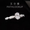 S925 sterling silver rotating ballet 60 points dove egg diamond ring
