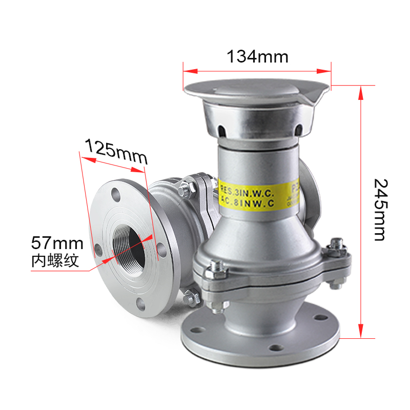 DN50真空压力阀透气帽油气回收设备加油机配件阻火呼吸阀PV阀