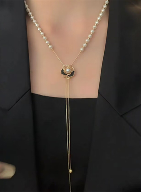 小众珍珠可调节抽拉项链