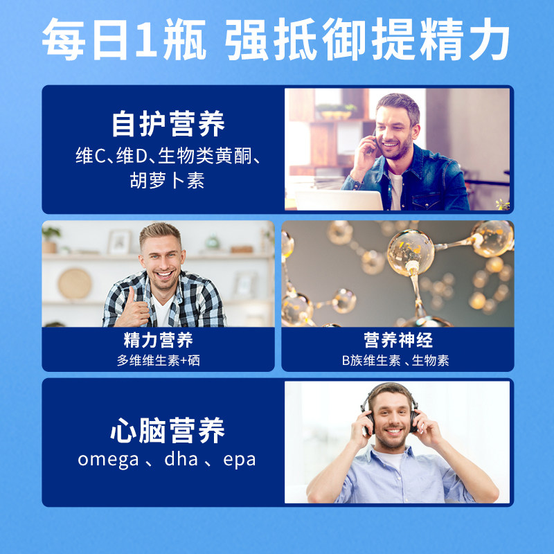 【韩国补剂同款】奥适宝Orthomol男士复合维生素男免疫力营养能量