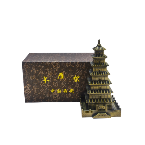 西安旅游纪念品钟楼大雁塔摆件金属古建筑模型陕西特色工艺品原创 - 图3