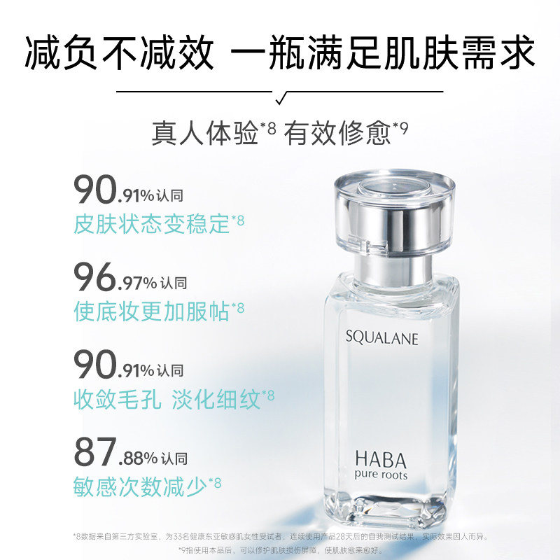 【自营】HABA角鲨烷精纯美容油保湿精华15ml/30ml修护敏感肌精油