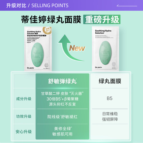 【自营】【下拉享优惠】蒂佳婷经典蓝绿丸面膜补水保湿5片*2盒 - 图1