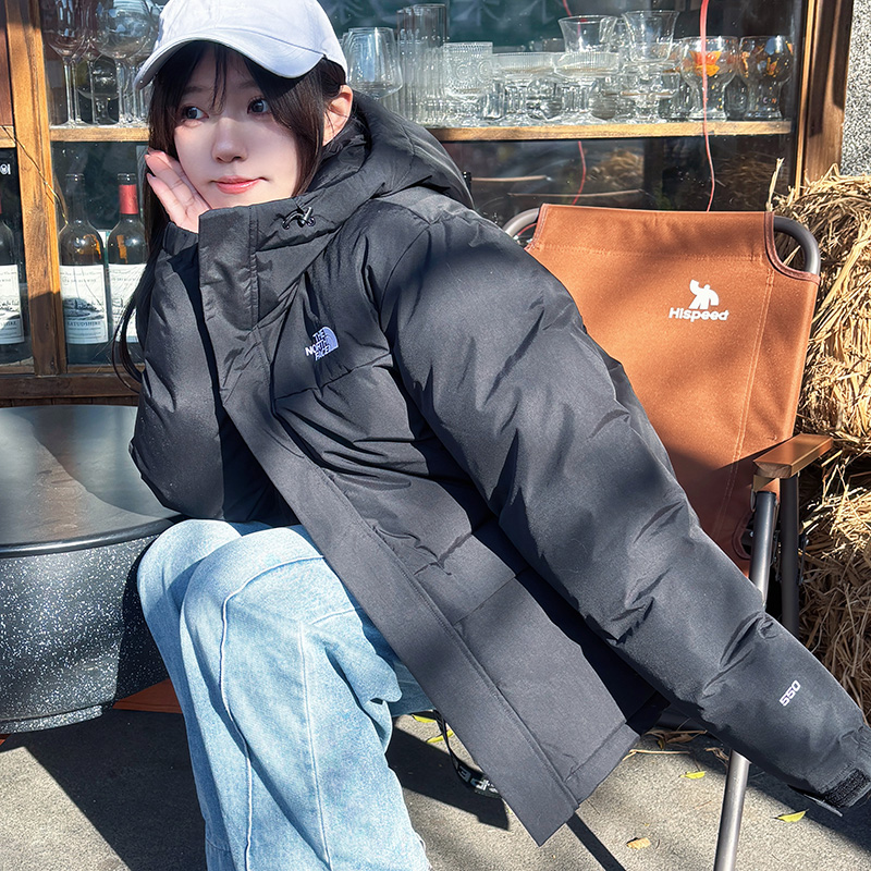 【自营】The north face北面羽绒服男保暖时尚休闲连帽外套鹅绒 - 图1