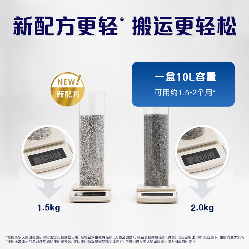 【自营】EverClean铂钻猫砂25磅膨润土活性炭猫砂无尘除臭10kg