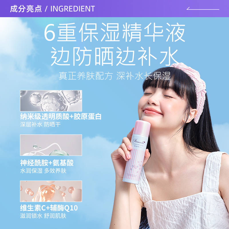 【自营】Naris/娜丽丝防晒喷雾清爽不油腻140ml*3全身SPF50+防水 - 图1