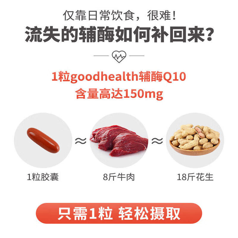 【自营】goodhealth辅酶q10软胶囊 天猫国际自营全球超级店辅酶Q10
