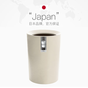 日本Asvel 垃圾桶轻奢家用卧室无盖纸篓客厅卫生间垃圾桶塑料圆形