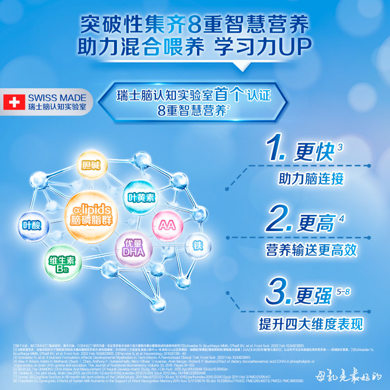 【自营】惠氏港版铂臻S-26Ultima婴幼儿奶粉4段混合喂养800g瑞士