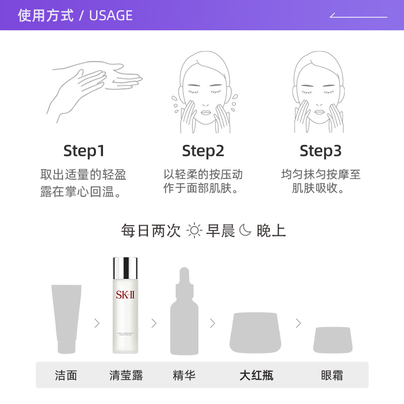 【自营】SK-II嫩肤清莹露230ml补水保湿水进口护肤爽肤水控油清爽 - 图2