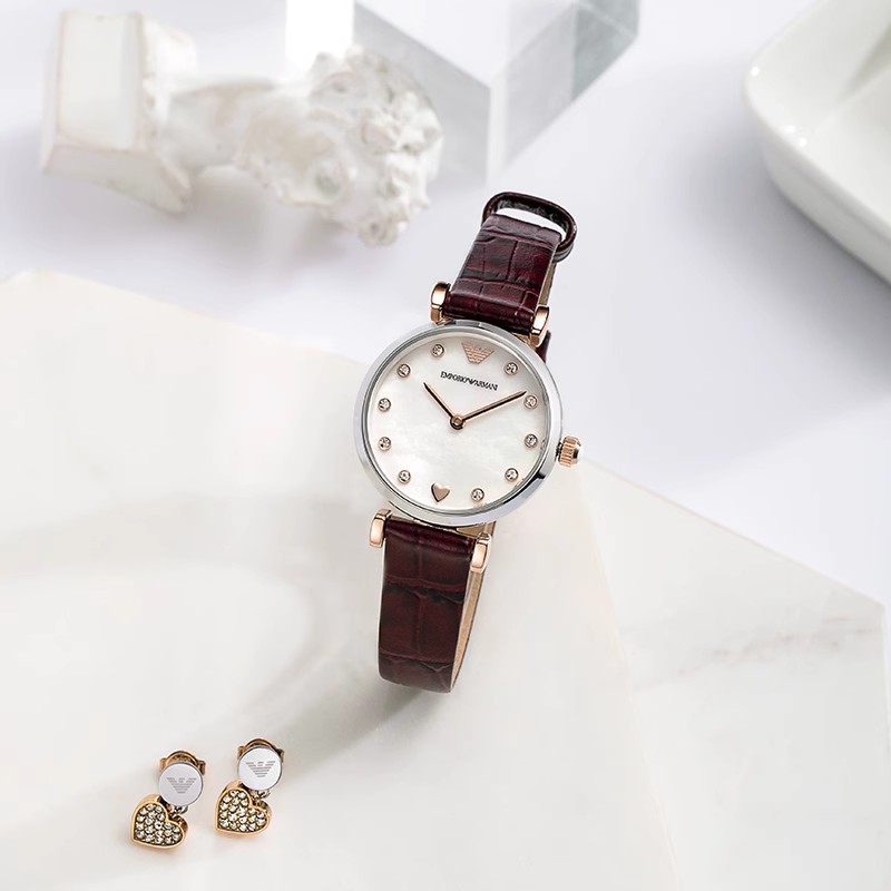 Armani love watch earring set box