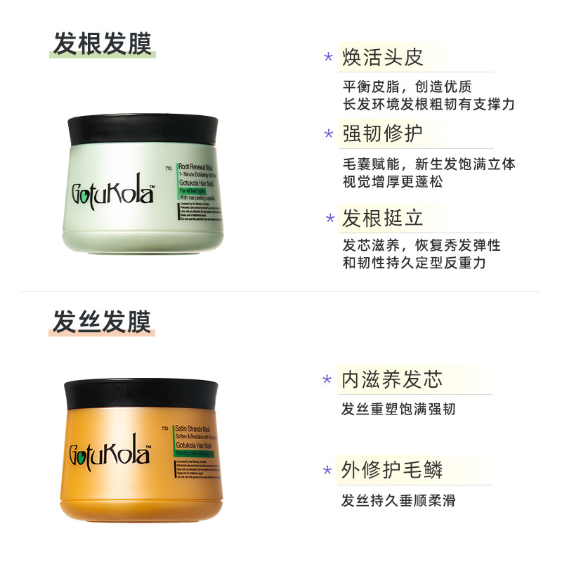 【自营】Gotukola以色列狗头考拉奇迹蛋白柔顺 焕新发根发膜500ml