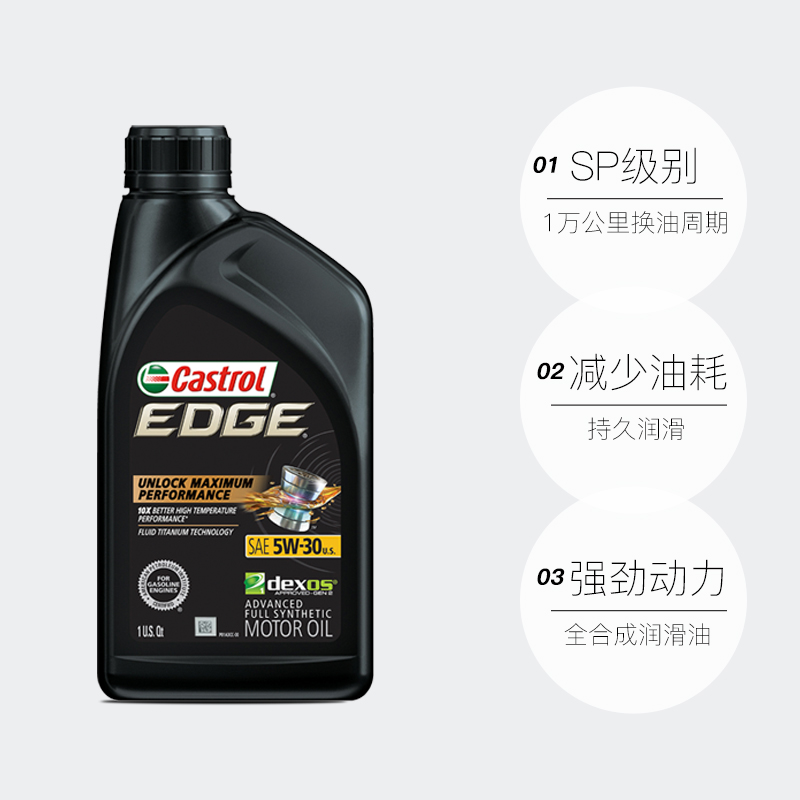 【自营】嘉实多Castrol极护钛流体5W-30 1QT*4进口全合成汽车机油 - 图3