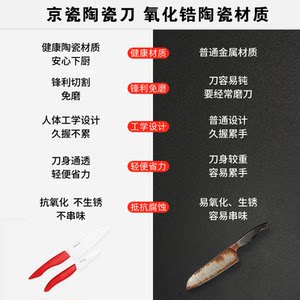 【自营】日本进口京瓷陶瓷刀家用水果刀多功能刀辅食两件套装礼盒
