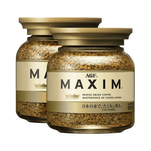 【自营】日本AGF咖啡金罐美式黑咖啡无蔗糖速溶咖啡冻干咖啡粉80g