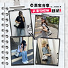 MLB shoulder bag for men and women, couple bucket bag, canvas bag, casual travel messenger bag, sports bag