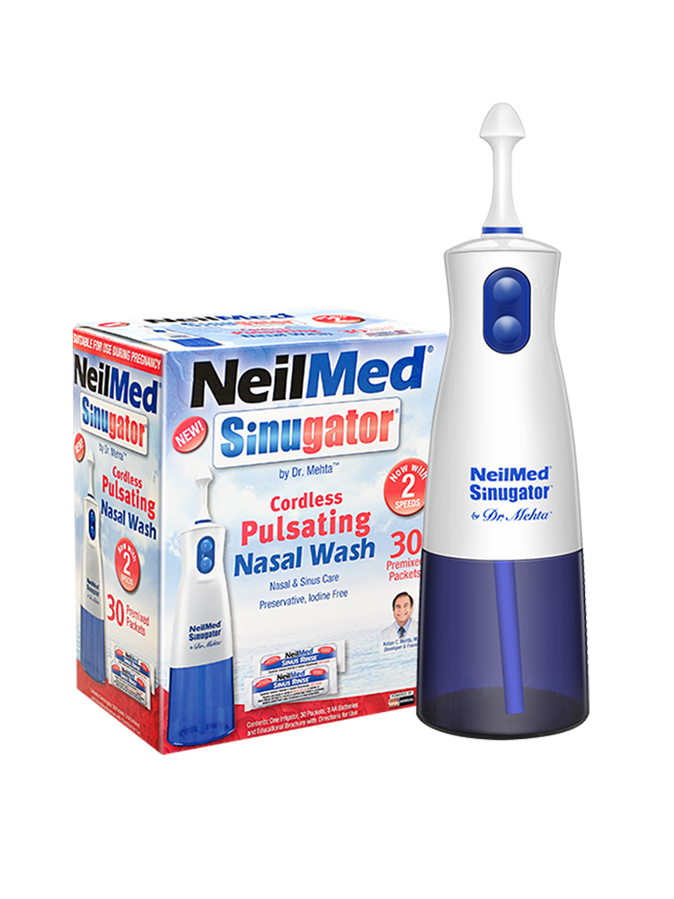 【自营】NeilMed双泵脉冲电动洗鼻器鼻腔鼻炎冲洗器洗鼻器海盐-图3