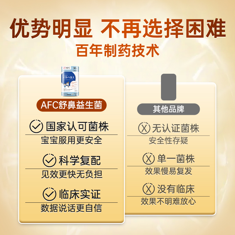 【自营】AFC进口儿童舒鼻益生菌抵抗鼻过敏调理宝宝体质免疫力3袋 - 图3