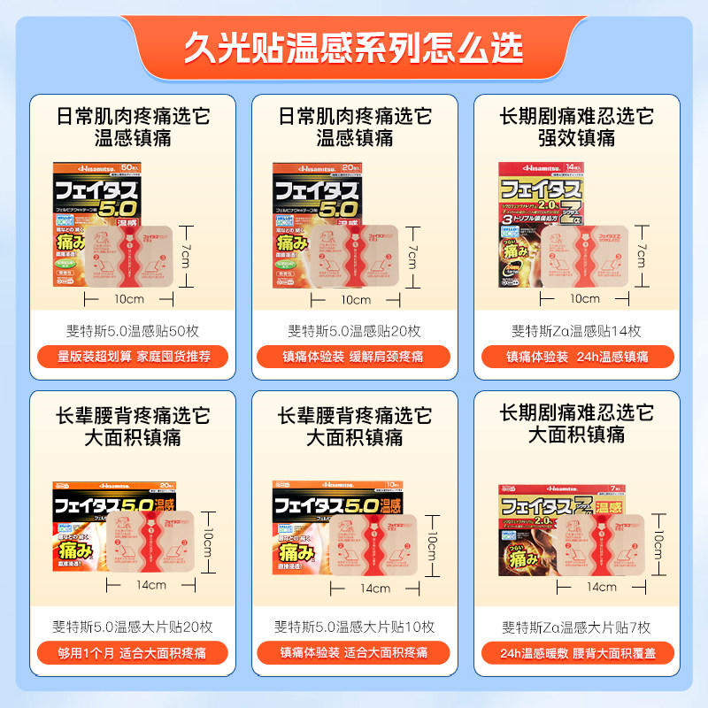 【自营】日本斐特斯温感久光贴50枚大片用关节炎颈肩腰痛镇痛膏药,淘宝优惠券,粉丝福利购,淘宝优惠卷