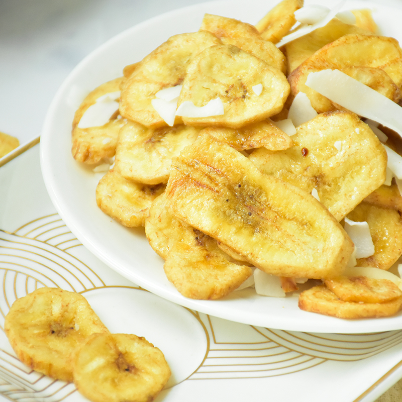 【自营】丹帝鲜切椰子香蕉片100g酥脆焦香进口休闲零食果干果脯 - 图1