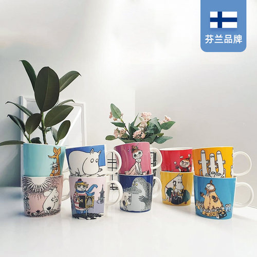 【自营】arabia芬兰姆明马克杯茶杯水杯陶瓷杯樱花杯子大号北欧 - 图1