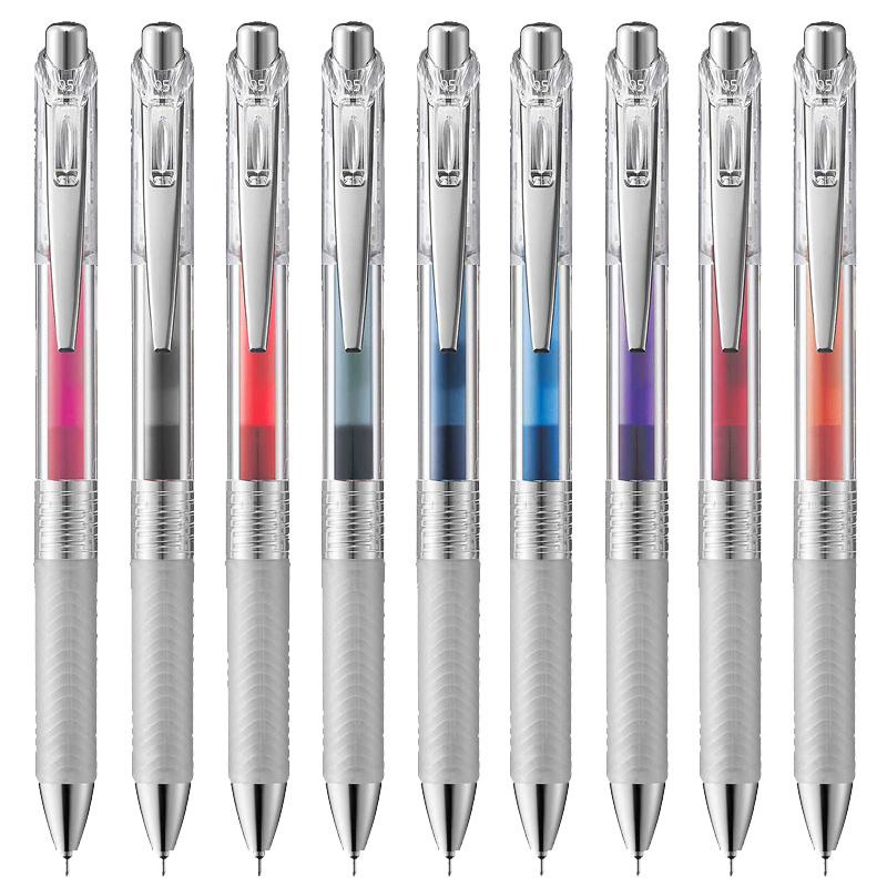 【自营】日本pentel/派通速干中性笔限定款BLN75TL0.5mm透明笔杆日常书写考试按动式刷题黑笔学生日常写字 - 图0