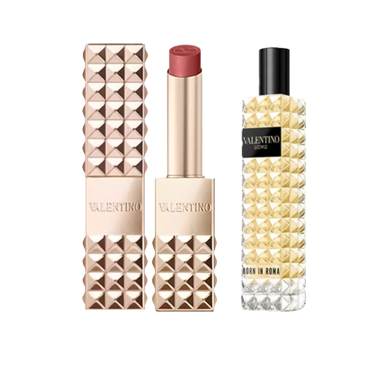 【自营】华伦天奴口红香水套装铆钉唇膏111A香水15ml女神节礼物 - 图3