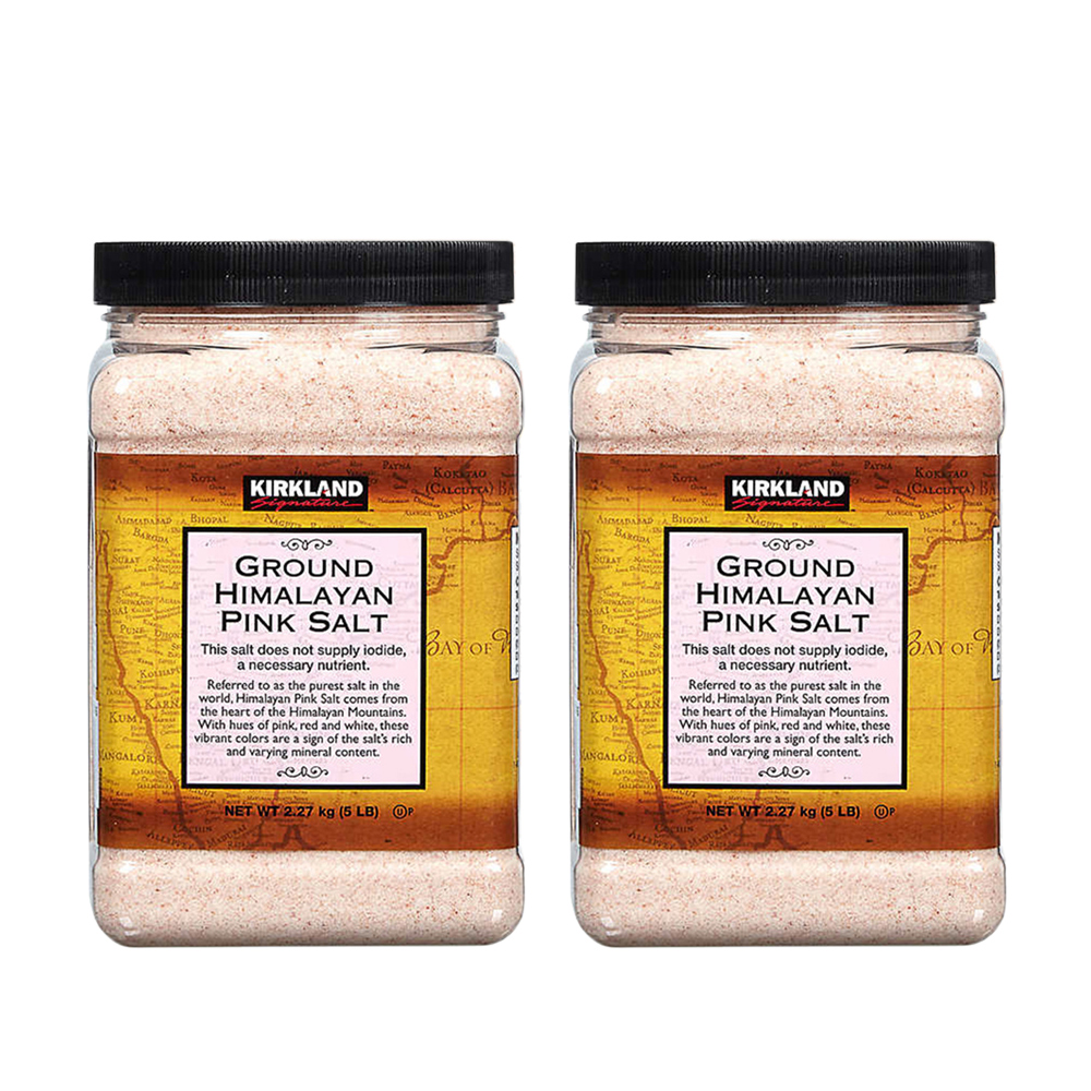 【自营】KIRKLAND科克兰柯克兰喜马拉雅玫瑰粉盐2.27kg/罐*2食用 - 图1