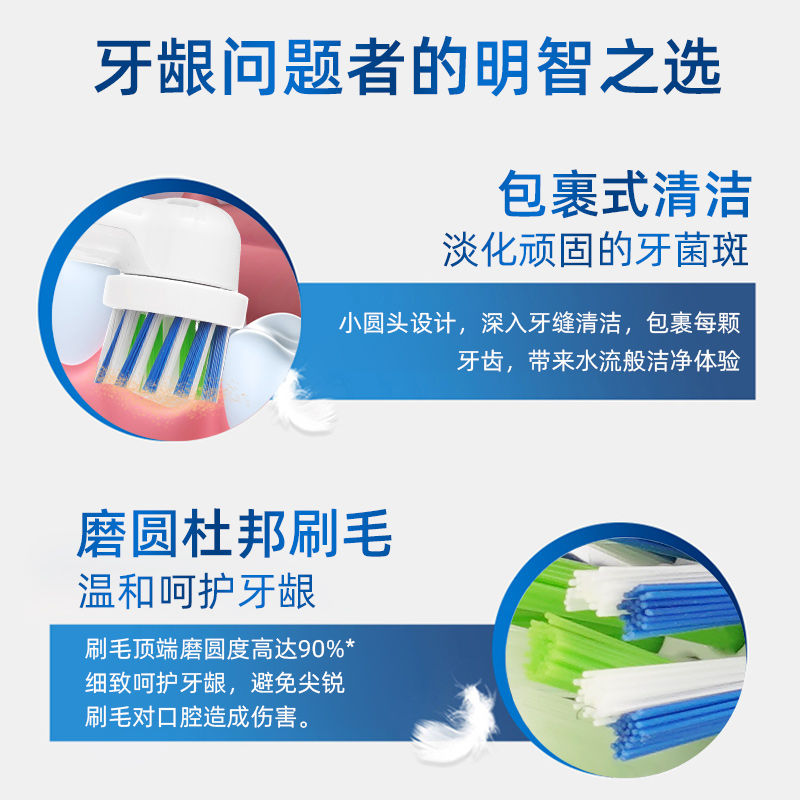 【自营】电动牙刷头替换通用适用于博朗olb欧乐b欧乐比oralb/oleb - 图0