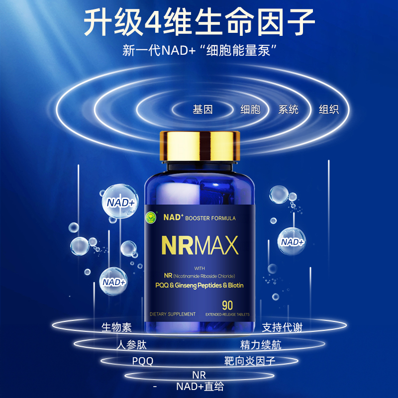 【自营】三瓶装信心康乐nrmax18900复合片NR+PQQnmn美国原装nad+ - 图1