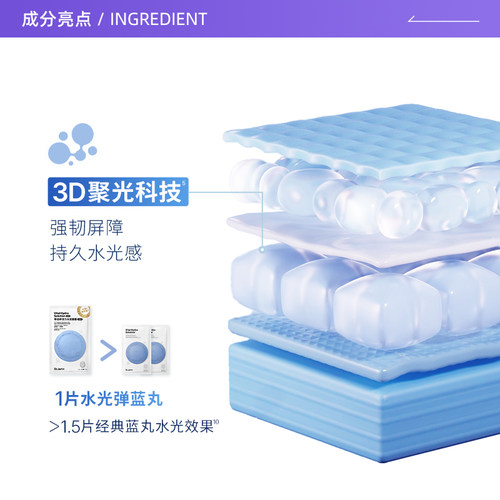 【自营】【下拉享优惠】蒂佳婷经典蓝绿丸面膜补水保湿5片*2盒 - 图2