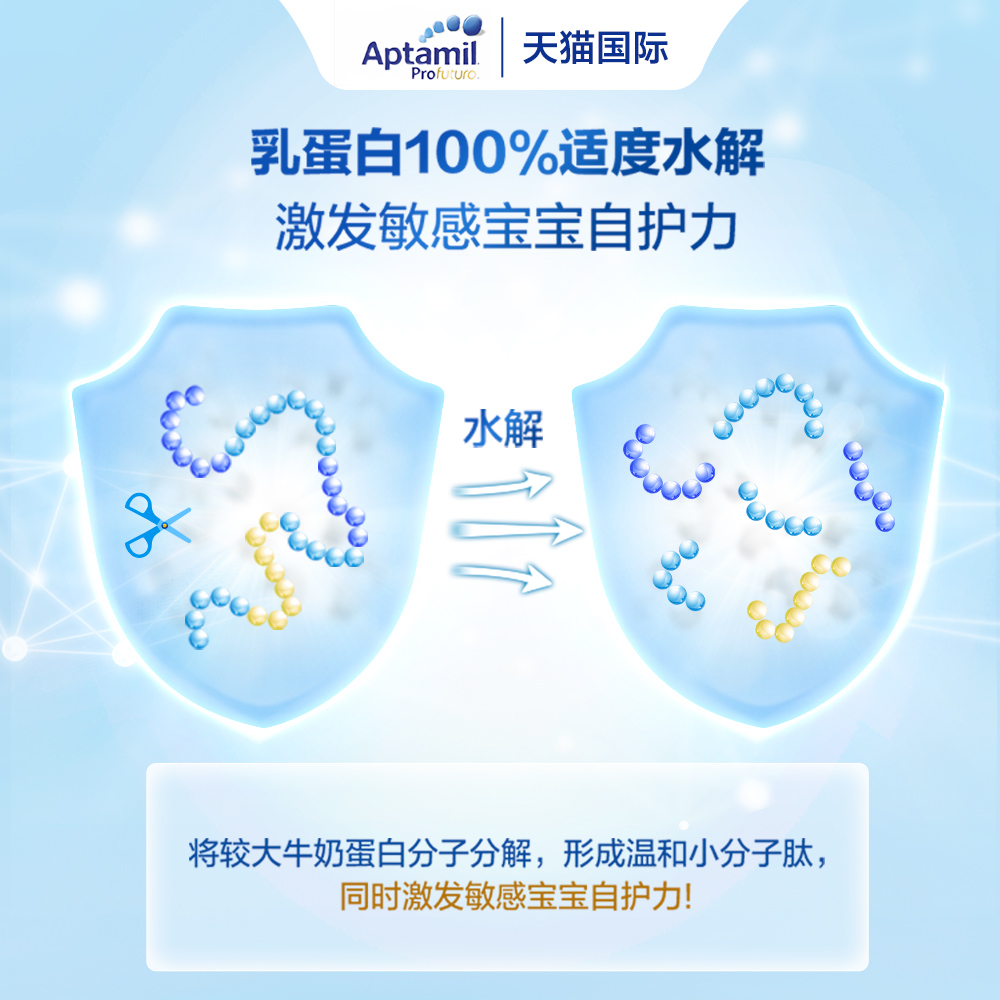 天猫国际进口超市中国香港Aptamil爱他美低敏婴儿奶粉适度水解白金1段 0-6月龄1