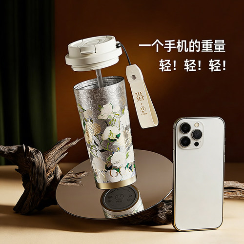 【自营】GERM梵高纯钛保温杯咖啡杯女士高颜值送闺蜜节日轻奢礼物 - 图2