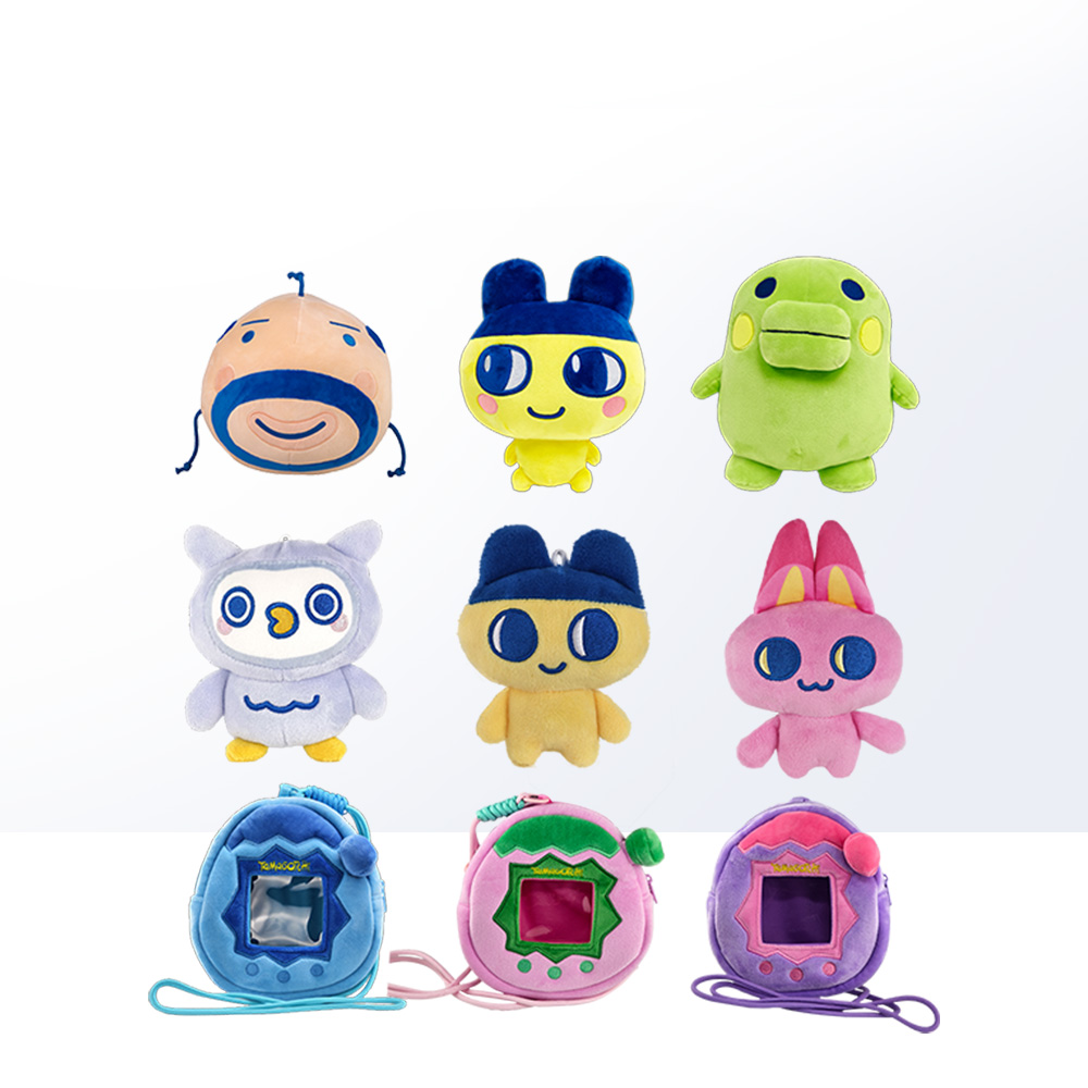 【自营】万代拓麻歌子电子宠物机欢乐园豆丁吉大嘴吉玩偶挂件包包 - 图1