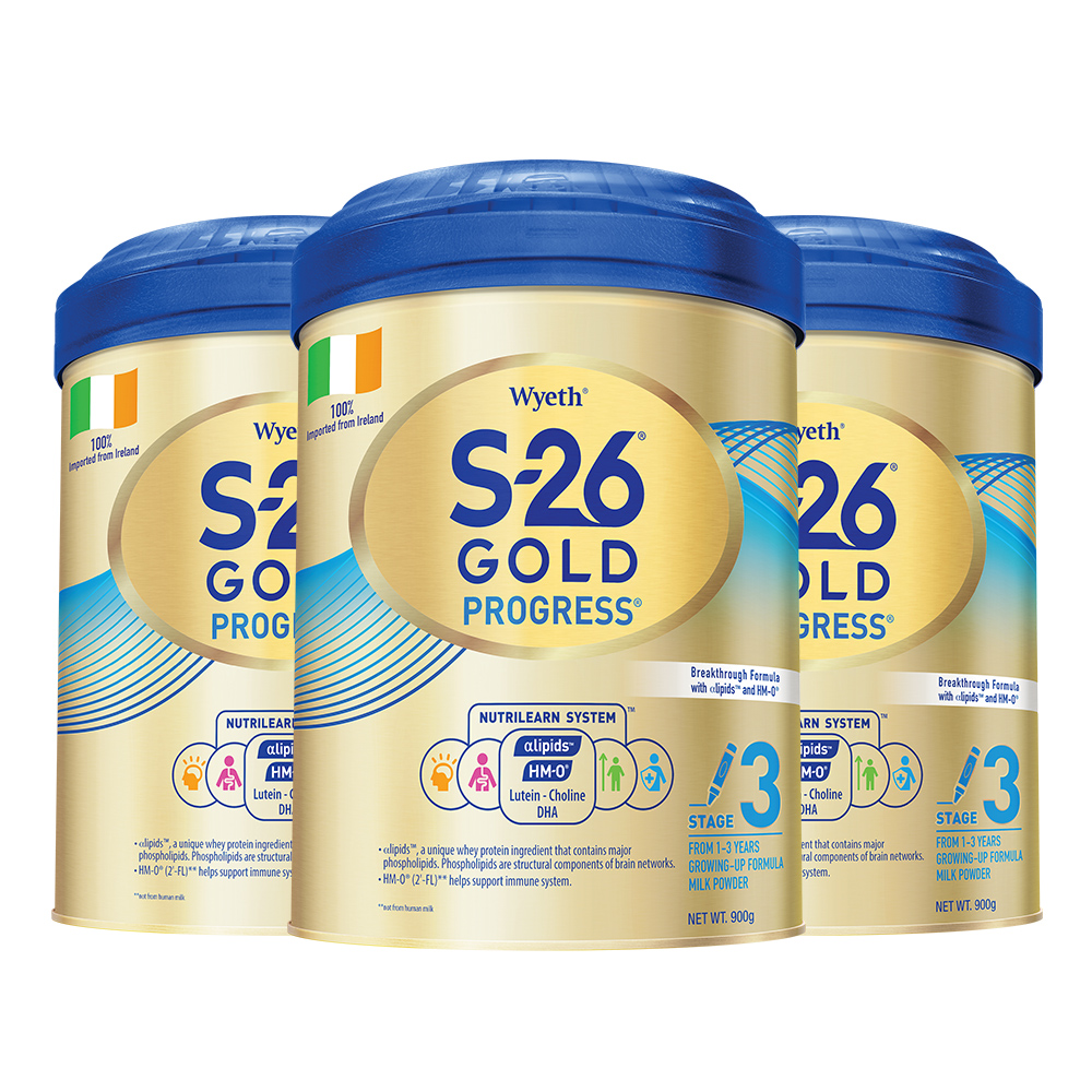 [Self-operated] Wyeth Wyeth S-26 Gold Milk Powder Toddler Hong Kong Version 900g*3 Cans 3 Sections Ireland