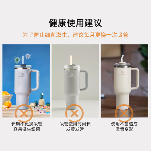 【自营】STANLEY巨无霸吸管杯适用tritan吸管配件591/887ml/1.18L - 图0