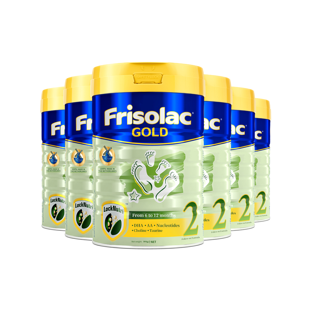 天猫国际进口超市Frisolac美素佳儿新加坡版婴幼儿配方奶粉2段900g*6罐 荷兰进口0