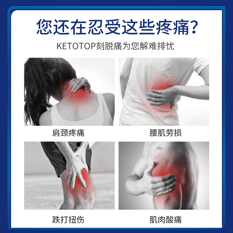 【自营】韩国KETOTOP基多托疲劳膏药贴肩周炎肌肉酸痛肌腱炎止痛-图0