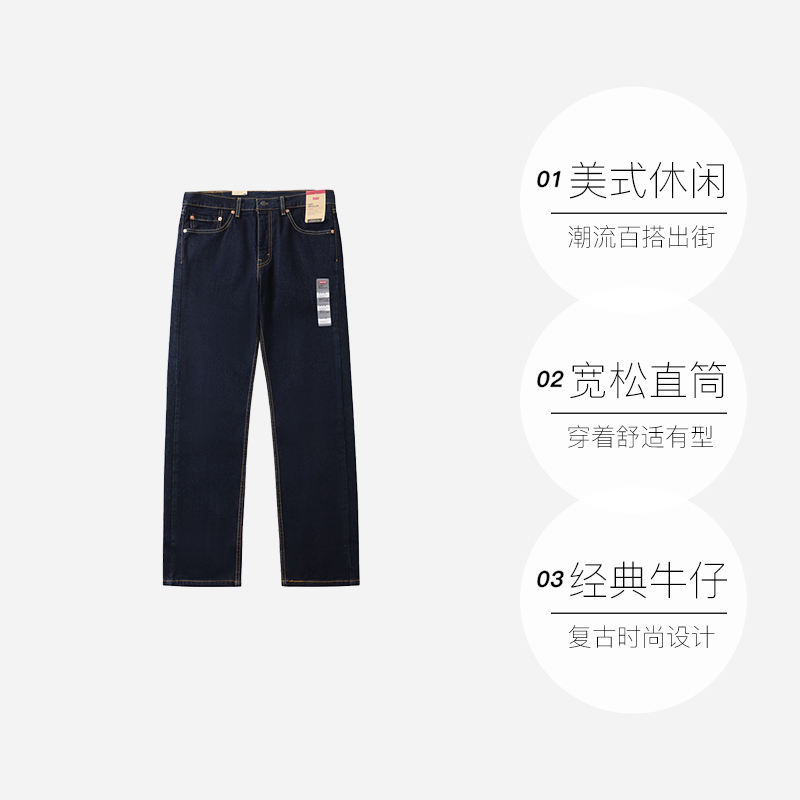 【自营】Levi’s/李维斯男士505系列中腰直筒牛仔裤百搭潮流长裤-图0