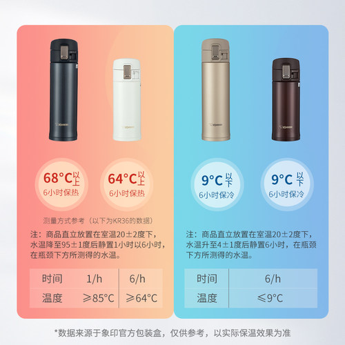 【自营】象印保温杯进口不锈钢便携商务情侣水杯生日七夕礼物 - 图3