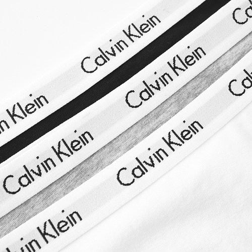 【自营】Calvin Klein/凯文克莱ck内裤女纯色舒适三角裤礼盒3条装 - 图0