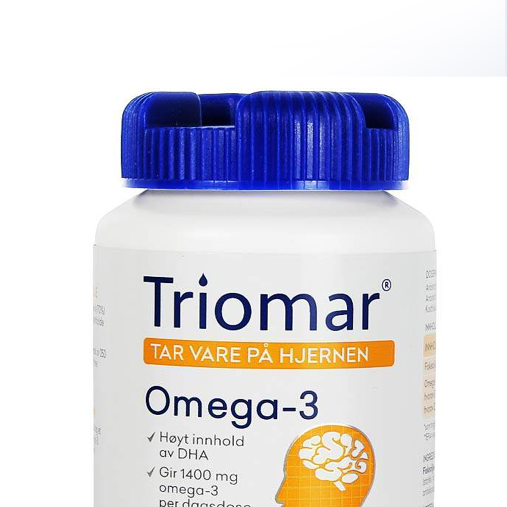 天猫国际进口超市【直营】挪威进口Triomar大脑鱼油胶囊80粒/瓶DHA补脑青年学生1