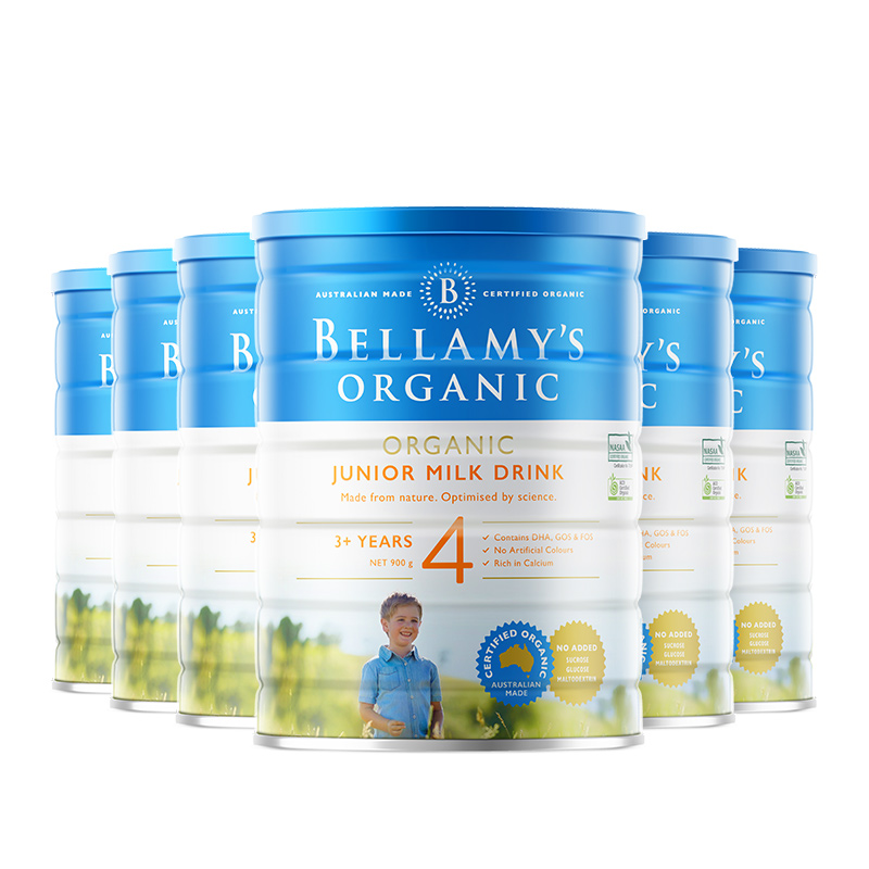 【自营】澳洲贝拉米4段3岁以上900g规格*6罐儿童成长四段有机正品
