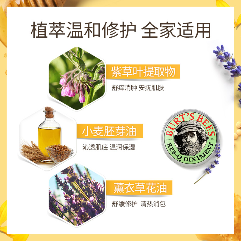 【自营】伯特小蜜蜂天然紫草膏8.5g宝宝儿童孕妇可用止痒小绿罐 - 图1